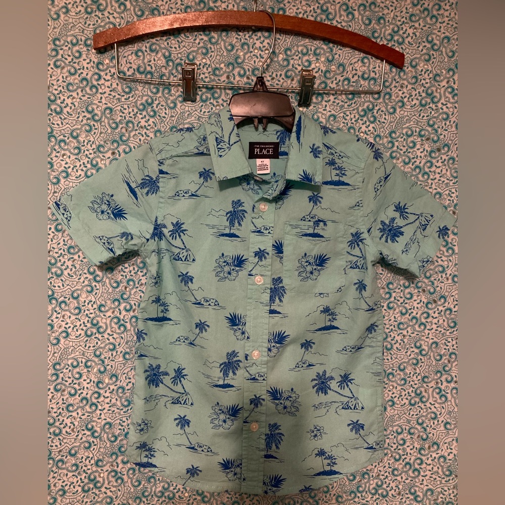 💙 Hawaiian Shirt, Size: 5T